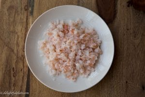 Bun thang shrimp floss