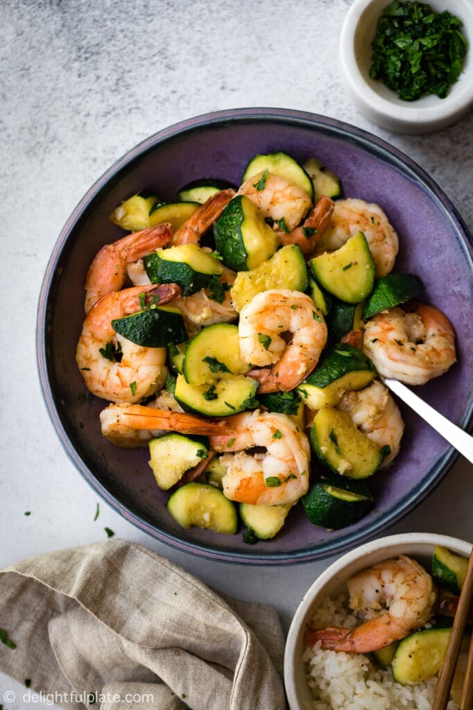 Freaking Fast Sautéed Shrimp with Zucchini