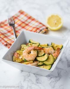 Sauteed shrimp zucchini