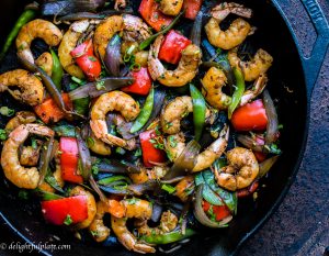 Asian shrimp veggies stir fry