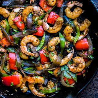 Asian shrimp veggies stir fry