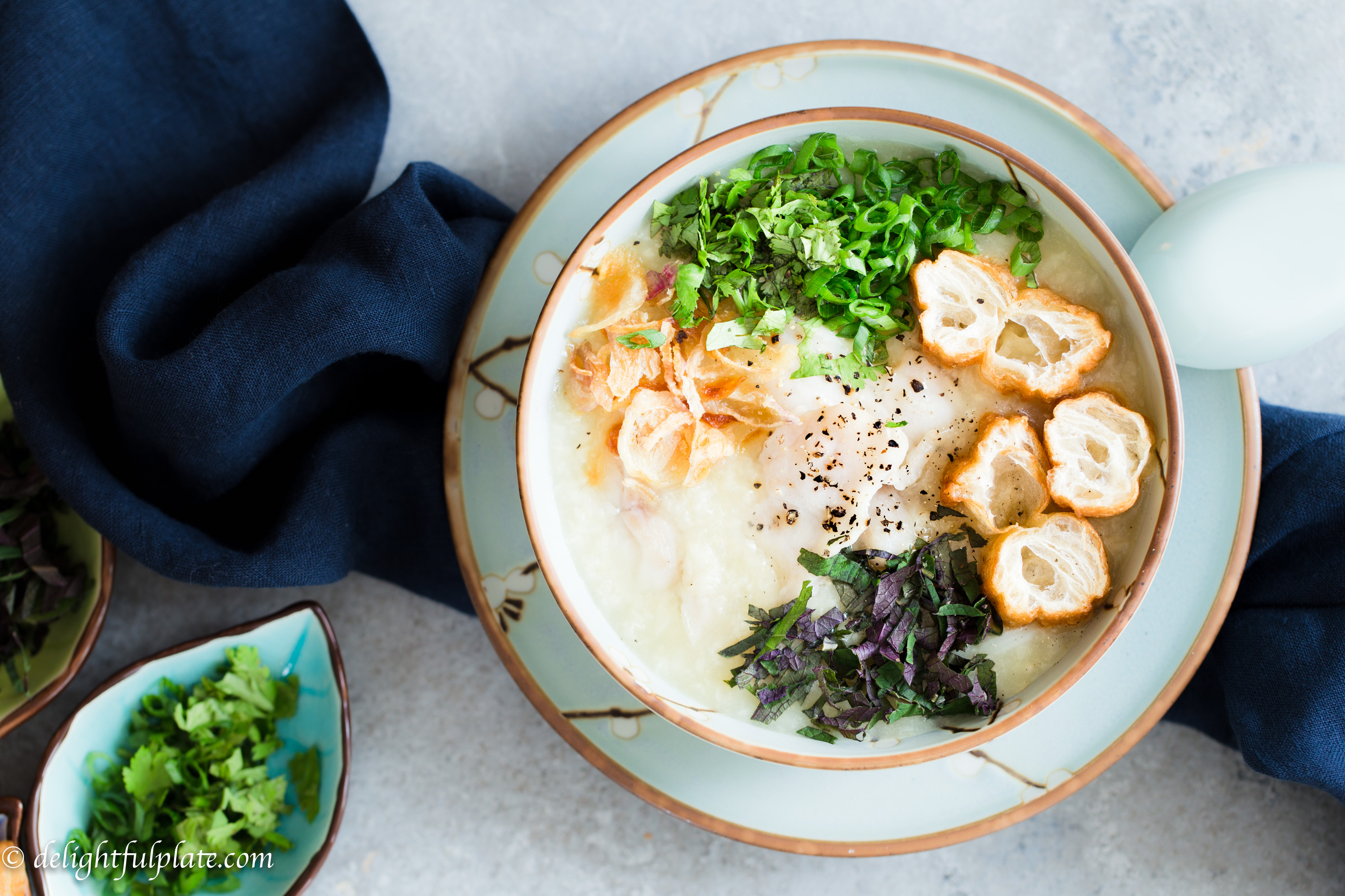 Vietnamese fish rice porridge (Chao ca)