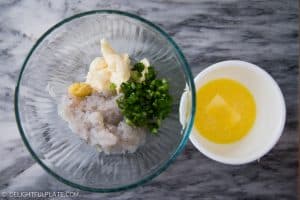 Ingredients for baked shrimp toast
