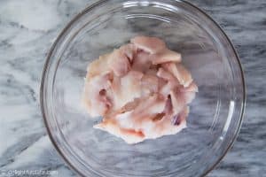 Slices of fish for Vietnamese turmeric fish