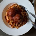 Meatball pasta at Anthonino's Taverna, the Hill, St. Louis