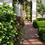 A walkway at the Missouri Botanical Gardens in St. Louis