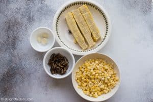 Ingredients for Chicken Corn Soup