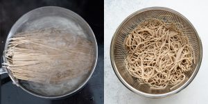 Cooking dried soba noodles
