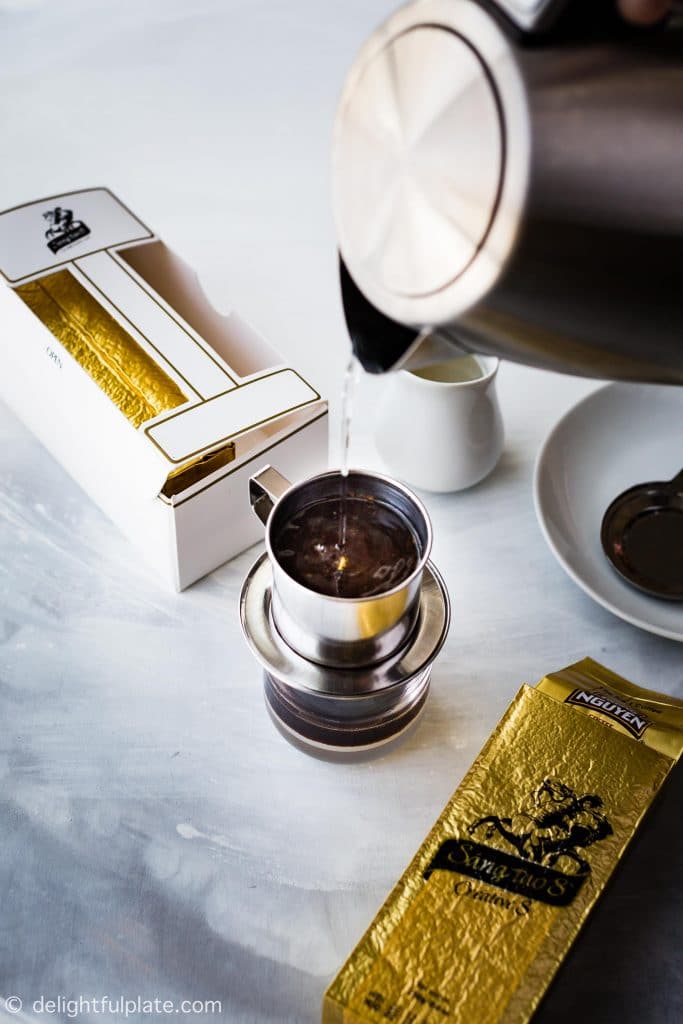 How to make Vietnamese coffee (Cafe sua nong) with a phin filter