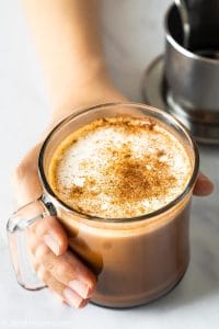 This easy homemade Caffè Mocha is a perfect drink to start your day. It has the aroma and intensity of Vietnamese coffee, combined with a chocolatey flavor.