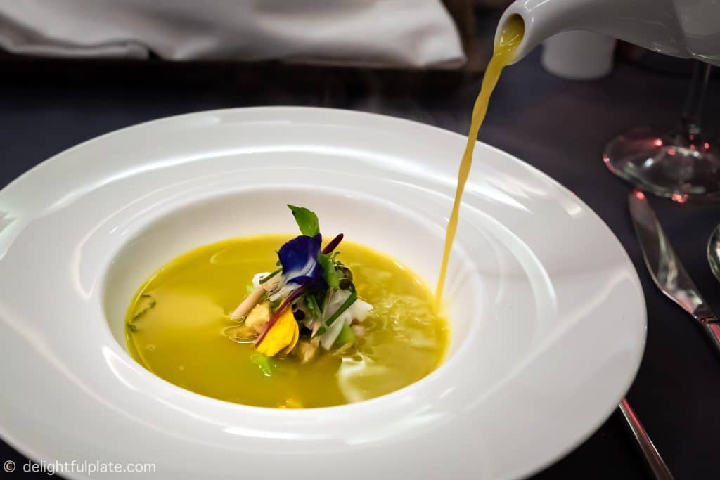 Chicken soup at the Damnak Lounge, Siem Reap