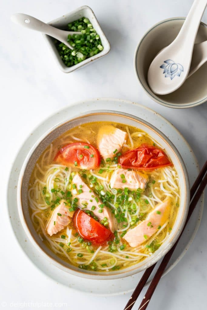 30-minute Salmon Noodle Soup