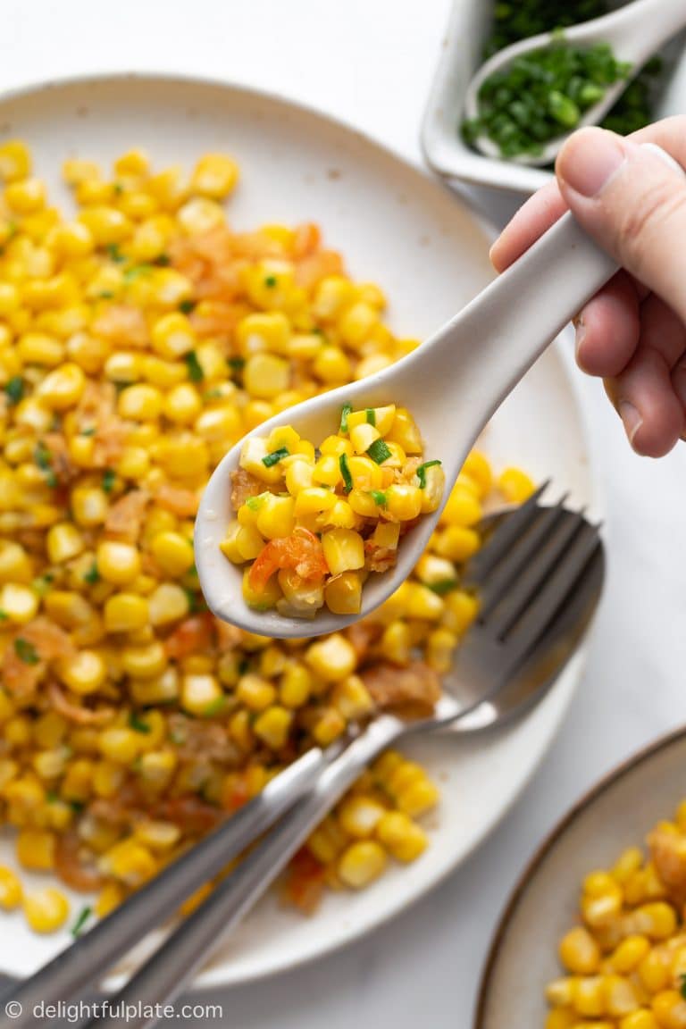 Vietnamese Sautéed Corn with Dried Shrimps (Bap Xao)
