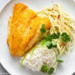 Vietnamese Fried Fish with Green Mango Salad (Ca Chien Mam Xoai)