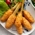 Vietnamese Shrimp Sticks on a serving plate
