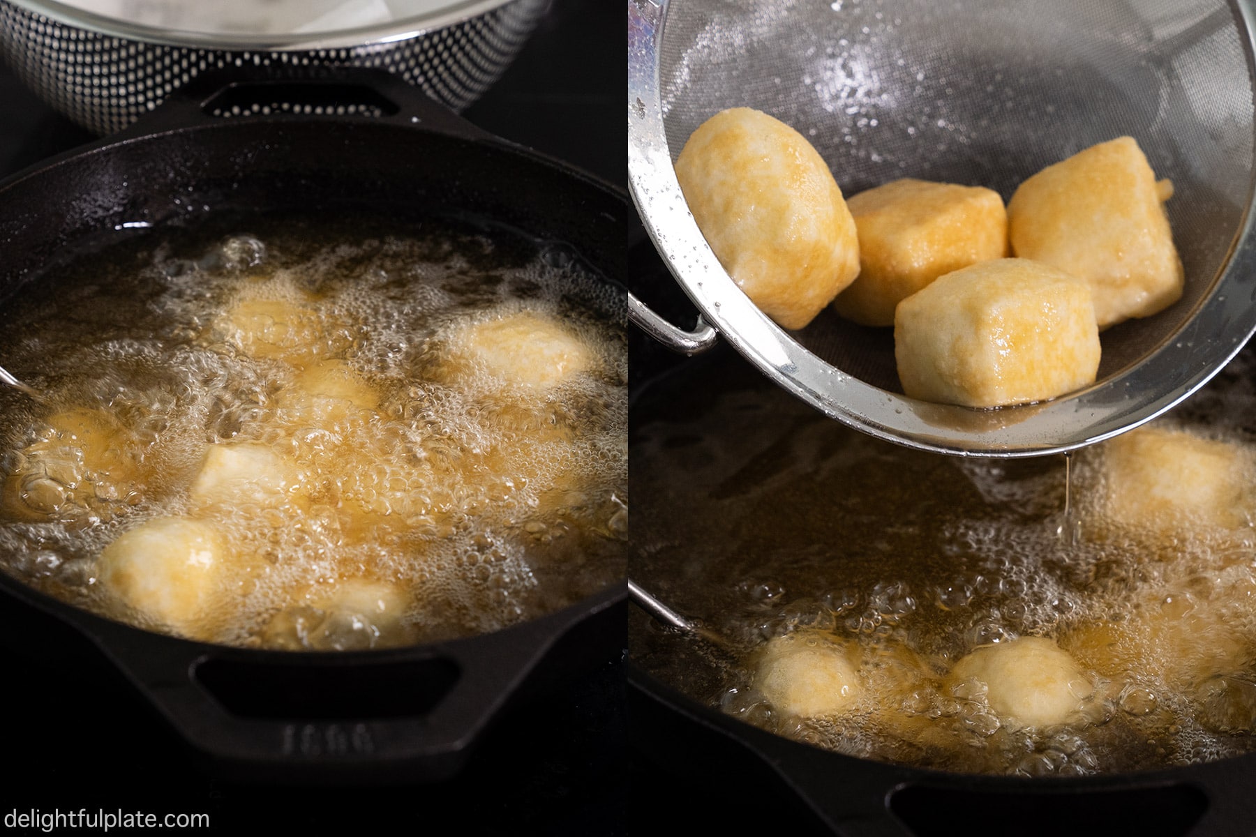 Step 4: refry the tofu