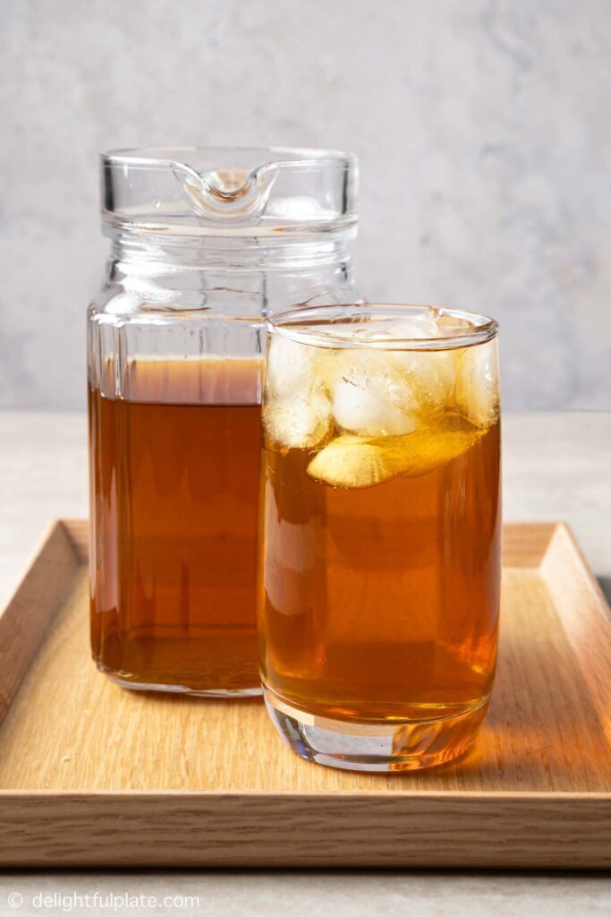 a glass of winter melon tea