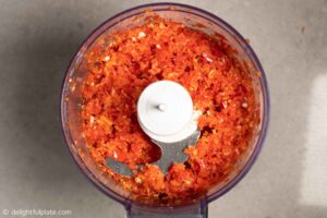 chopped chilis, garlic and shallot