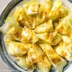 a plate of iceberg salad with ginger dressing